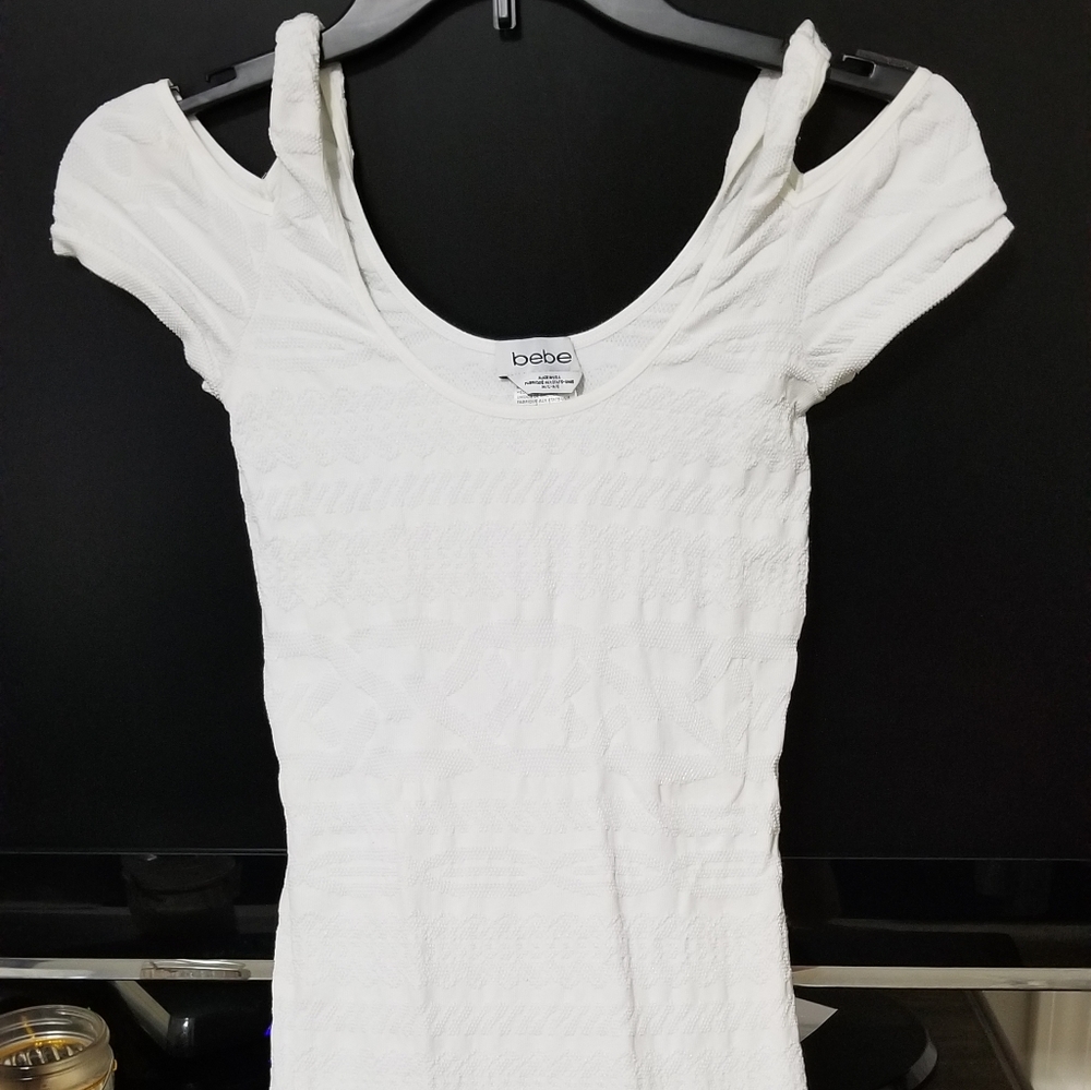 Bebe white tight dress